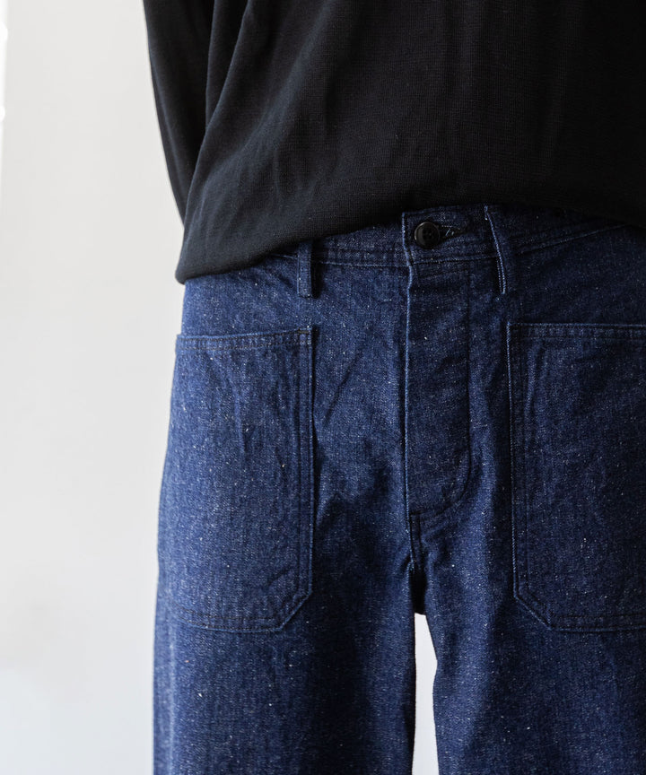 【INTÉRIM】インテリムの巻きパンツ 1940’s WW2 US.NAVY SELVEDGE NEP DENIM TROSER - NEP NAVY
