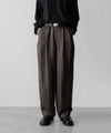 【ssstein】VIS/LI TWILL WIDE EASY TROUSERS - KHAKI
