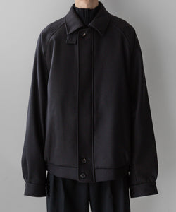 stein(シュタイン)の23AWコレクションOVERSIZED MELTON HARRINGTON ZIP JACKETのDARK CHARCOAL