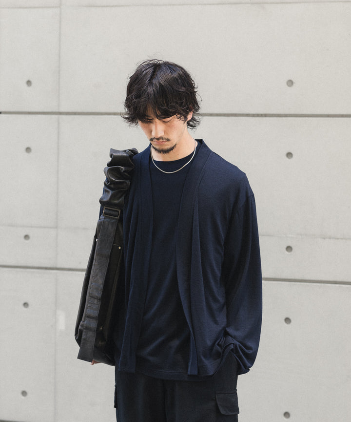 WWW - WRAPINKNOT wool wearのBUTTON-LESS CARDIGANのNAVY 公式通販サイトsession福岡セレクトショップ