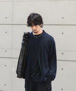 画像をギャラリービューアに読み込む, WWW - WRAPINKNOT wool wearのBUTTON-LESS CARDIGANのNAVY 公式通販サイトsession福岡セレクトショップ
