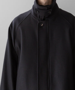 stein(シュタイン)の23AWコレクションOVERSIZED MELTON HARRINGTON ZIP JACKETのDARK CHARCOAL