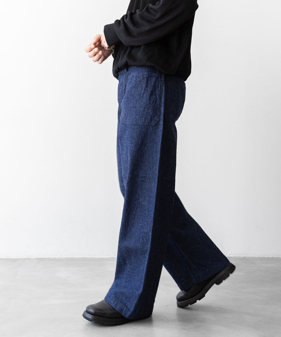 【INTÉRIM】インテリムの巻きパンツ 1940’s WW2 US.NAVY SELVEDGE NEP DENIM TROSER - NEP NAVY