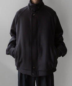 stein(シュタイン)の23AWコレクションOVERSIZED MELTON HARRINGTON ZIP JACKETのDARK CHARCOAL