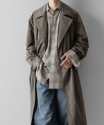 画像をギャラリービューアに読み込む, ssstein(シュタイン)のC/R CHECK OVERSIZED DOWN PAT SHIRT - TAUPE×GREY OMBREの公式通販サイトsession福岡セレクトショップ
