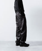 画像をギャラリービューアに読み込む, 【ssstein】SHEEP LEATHER EASY TROUSERS - GREY BROWN
