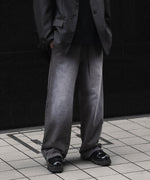 画像をギャラリービューアに読み込む, 【CODA】WORN BLACK AGING FADED DAMAGED SWEATPANTS - WORN BLACK
