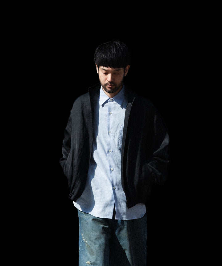 ssstein(シュタイン)のVIS/LI BRIGHT TWILL SHIRRED LIGHT ZIP JACKET - BLACKの公式通販サイトsession福岡セレクトショップ