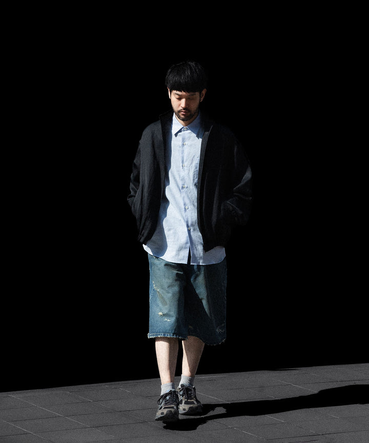 ssstein(シュタイン)のVIS/LI BRIGHT TWILL SHIRRED LIGHT ZIP JACKET - BLACKの公式通販サイトsession福岡セレクトショップ