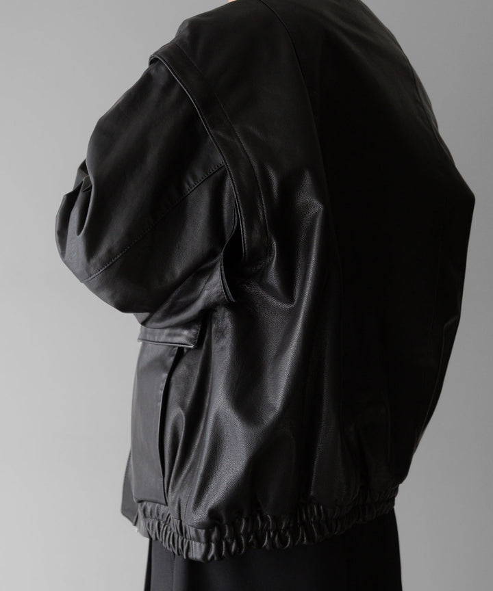 stein(シュタイン)の24SSコレクションDETACHABLE SLEEVES LEATHER BLOUSONのBLACK sessionセッション福岡セレクトショップ 公式通販サイト