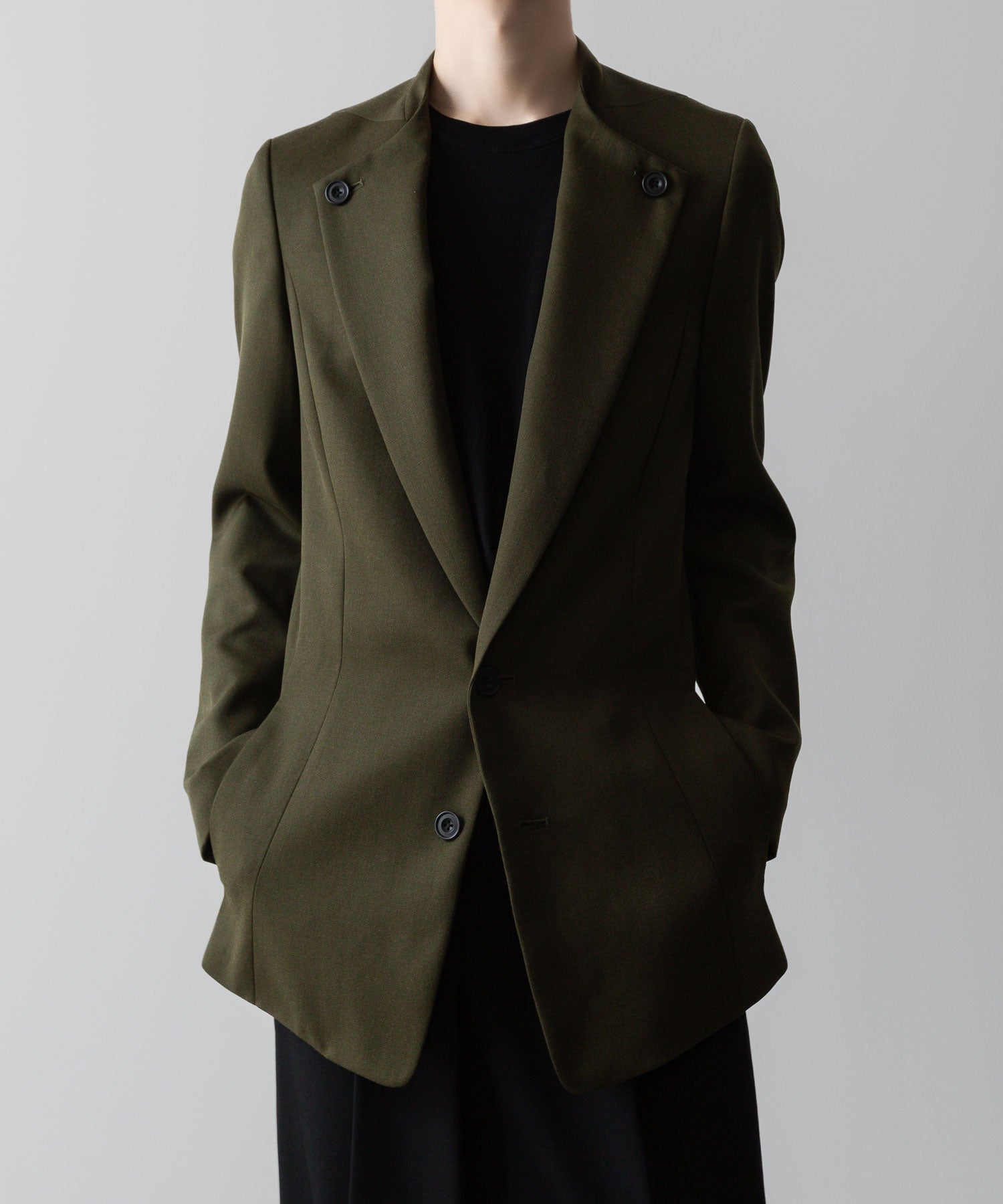 ato(アトウ)のLAPEL BUTTONED JACKET - KHAKIの公式通販サイトsession福岡セレクトショップ