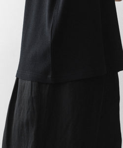 ssstein / シュタイン】FINE WOOL OVERSIZED NO SLEEVE TEE - BLACK