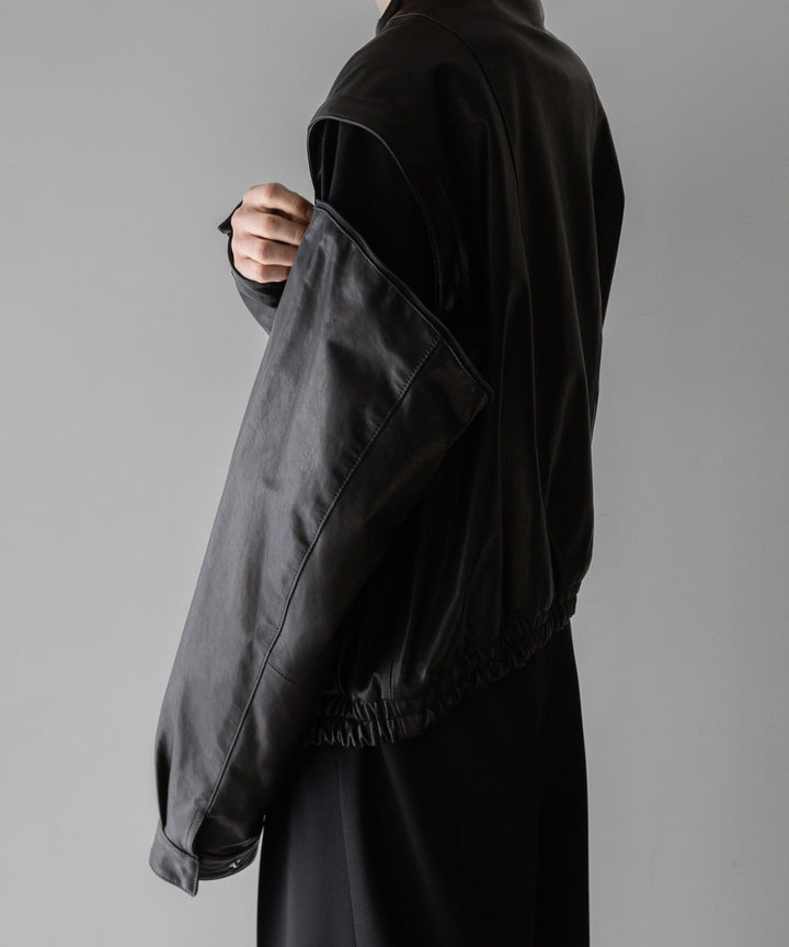 stein(シュタイン)の24SSコレクションDETACHABLE SLEEVES LEATHER BLOUSONのBLACK sessionセッション福岡セレクトショップ 公式通販サイト