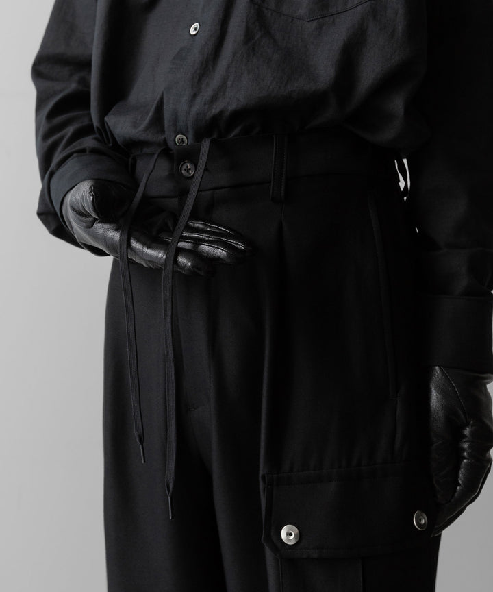 ssstein(シュタイン)のW/R/SI DOUBLE WEAVE CARGO POCKET TROUSERS - BLACKの公式通販サイトsession福岡セレクトショップ
