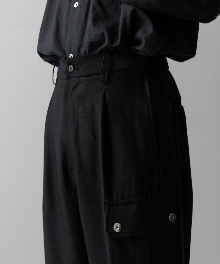 ssstein(シュタイン)のW/R/SI DOUBLE WEAVE CARGO POCKET TROUSERS - BLACKの公式通販サイトsession福岡セレクトショップ