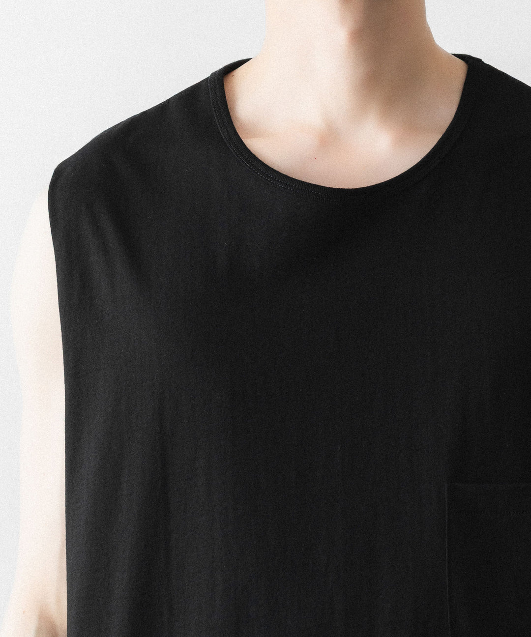 phebus フィーバスのCOTTN JERSEY SLEEVELESS SHIRTのBLACK 公式通販サイトsession福岡セレクトショップ