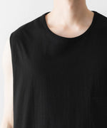画像をギャラリービューアに読み込む, phebus フィーバスのCOTTN JERSEY SLEEVELESS SHIRTのBLACK 公式通販サイトsession福岡セレクトショップ
