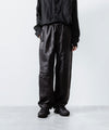 【ssstein】SHEEP LEATHER EASY TROUSERS - GREY BROWN