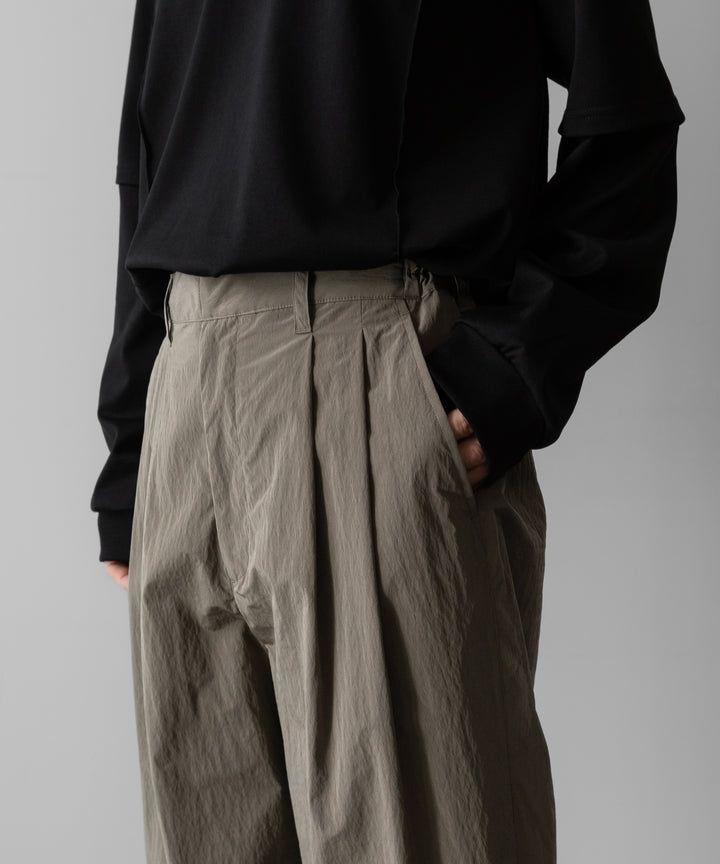 ssstein(シュタイン)のWINDPROOF NYLON WIDE EASY TROUSERS - TAUPEの公式通販サイトsession福岡セレクトショップ