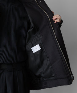 stein / シュタイン】OVERSIZED MELTON HARRINGTON ZIP JACKET - DARK