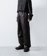 画像をギャラリービューアに読み込む, 【ssstein】SHEEP LEATHER EASY TROUSERS - GREY BROWN

