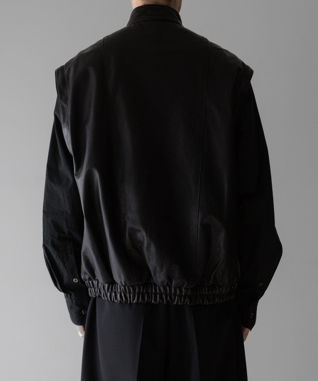 stein(シュタイン)の24SSコレクションDETACHABLE SLEEVES LEATHER BLOUSONのBLACK sessionセッション福岡セレクトショップ 公式通販サイト