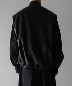 stein(シュタイン)の24SSコレクションDETACHABLE SLEEVES LEATHER BLOUSONのBLACK sessionセッション福岡セレクトショップ 公式通販サイト