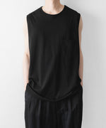 画像をギャラリービューアに読み込む, phebus フィーバスのCOTTN JERSEY SLEEVELESS SHIRTのBLACK 公式通販サイトsession福岡セレクトショップ

