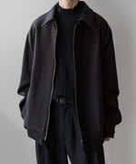 画像をギャラリービューアに読み込む, stein(シュタイン)の23AWコレクションOVERSIZED MELTON HARRINGTON ZIP JACKETのDARK CHARCOAL
