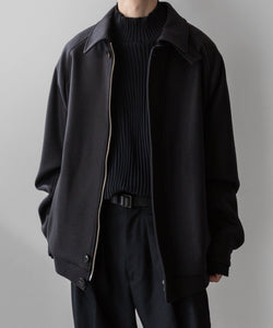 stein(シュタイン)の23AWコレクションOVERSIZED MELTON HARRINGTON ZIP JACKETのDARK CHARCOAL