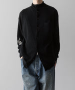 画像をギャラリービューアに読み込む, 【ANTHEM A】HAND EMBROIDERY MOHAIR NYLON CARDIGAN - BLACK
