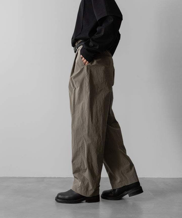 ssstein(シュタイン)のWINDPROOF NYLON WIDE EASY TROUSERS - TAUPEの公式通販サイトsession福岡セレクトショップ