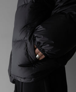 【stein】DETACHABLE SLEEVES CROPPED DOWN JACKET - BLACK