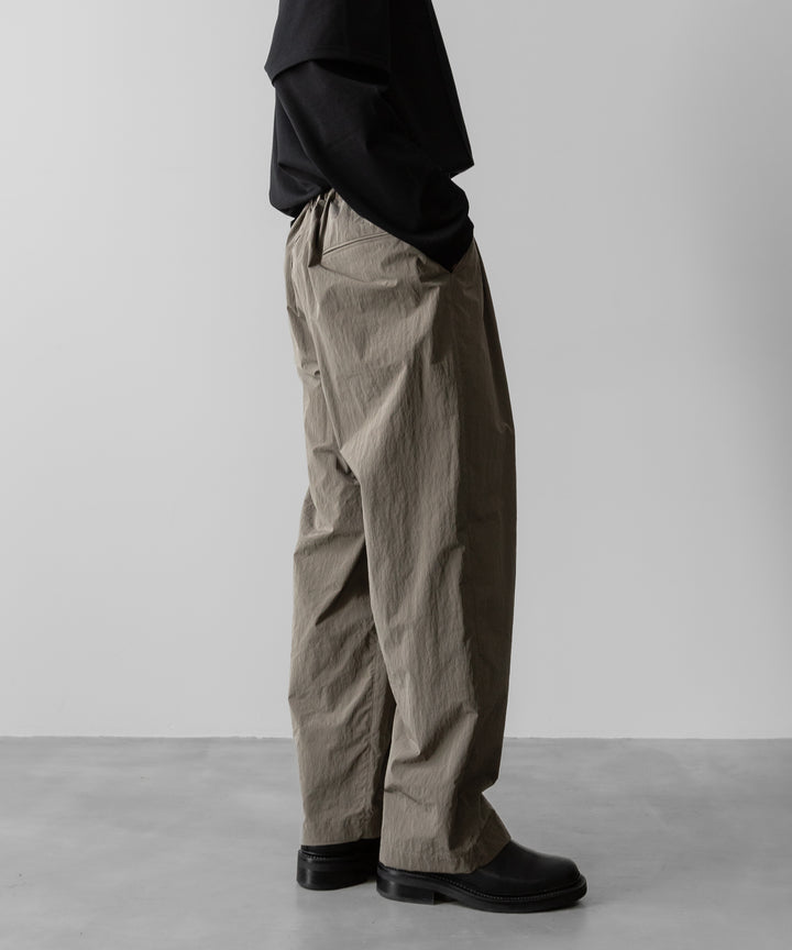 ssstein(シュタイン)のWINDPROOF NYLON WIDE EASY TROUSERS - TAUPEの公式通販サイトsession福岡セレクトショップ