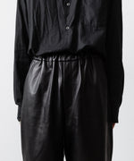 画像をギャラリービューアに読み込む, 【ssstein】SHEEP LEATHER EASY TROUSERS - BLACK
