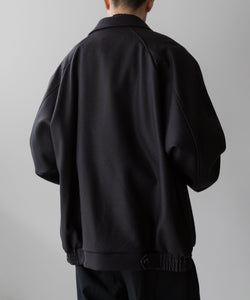 stein(シュタイン)の23AWコレクションOVERSIZED MELTON HARRINGTON ZIP JACKETのDARK CHARCOAL