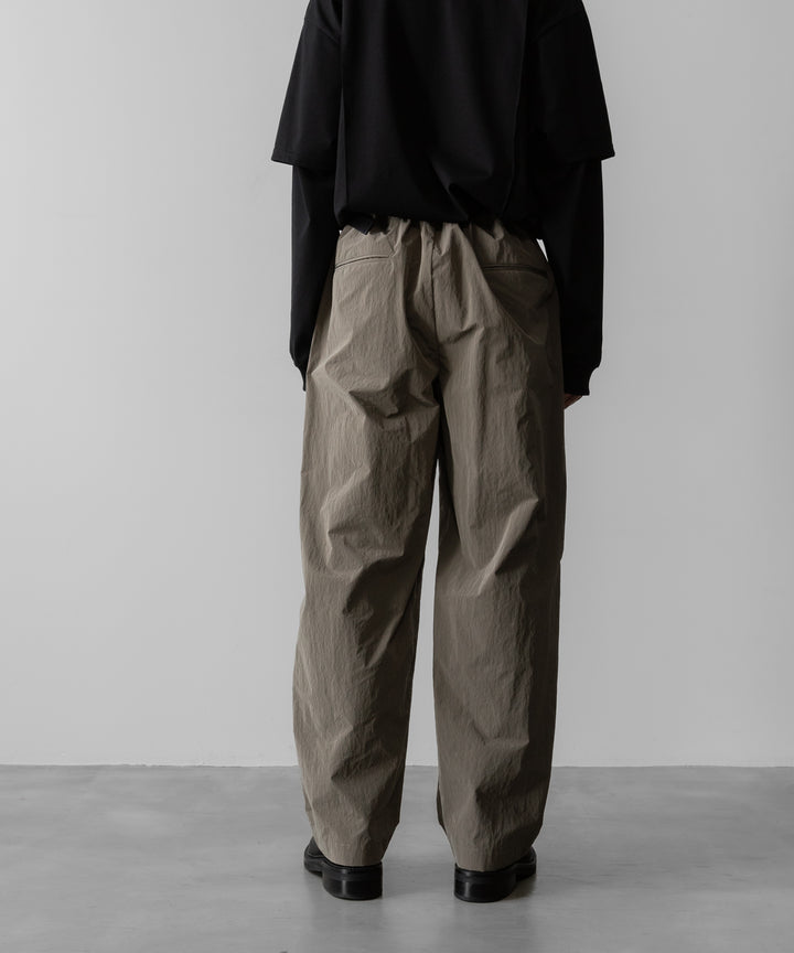 ssstein(シュタイン)のWINDPROOF NYLON WIDE EASY TROUSERS - TAUPEの公式通販サイトsession福岡セレクトショップ