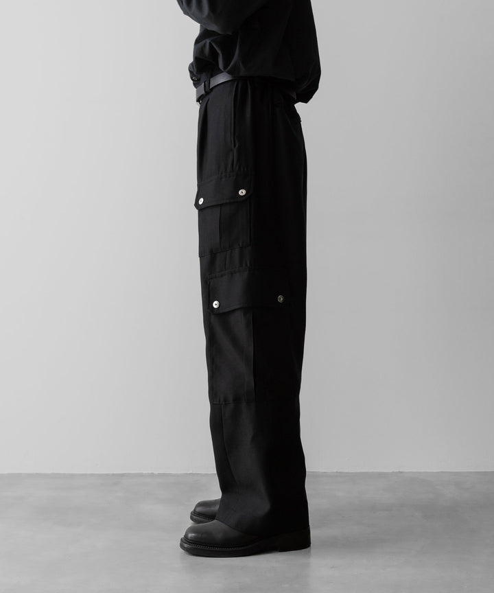 ssstein(シュタイン)のW/R/SI DOUBLE WEAVE CARGO POCKET TROUSERS - BLACKの公式通販サイトsession福岡セレクトショップ