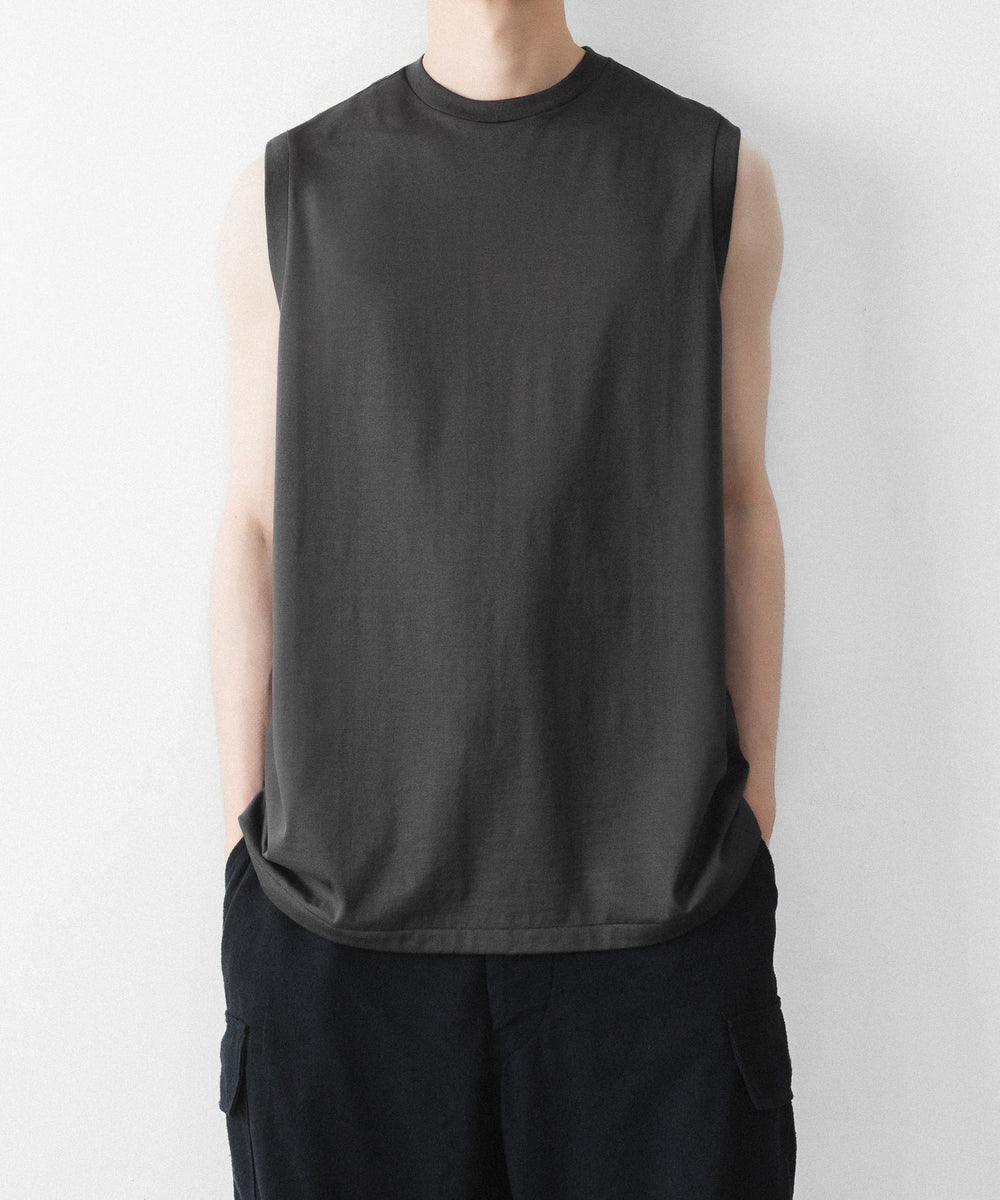 INTÉRIM インテリムのHIGH GAUGE SUVIN JERSEY N/S TEEのSMOKE BLACK 公式通販サイトsession福岡セレクトショップ