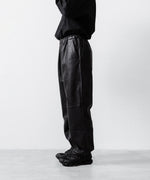 画像をギャラリービューアに読み込む, 【ssstein】SHEEP LEATHER EASY TROUSERS - BLACK
