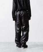 画像をギャラリービューアに読み込む, 【ssstein】SHEEP LEATHER EASY TROUSERS - BLACK
