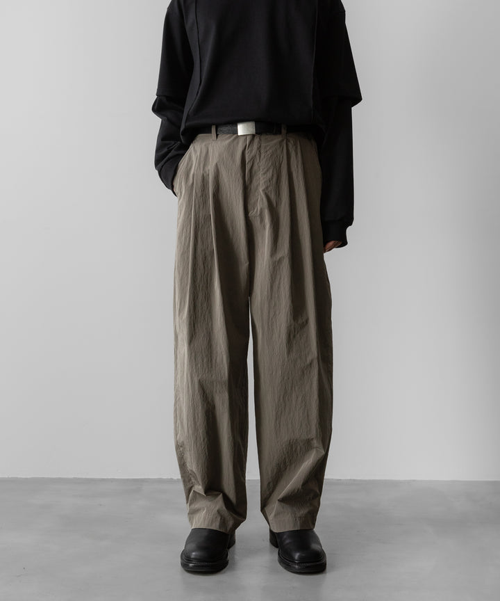 ssstein(シュタイン)のWINDPROOF NYLON WIDE EASY TROUSERS - TAUPEの公式通販サイトsession福岡セレクトショップ