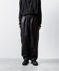 ssstein / シュタイン】SHEEP LEATHER EASY TROUSERS - BLACK | 公式
