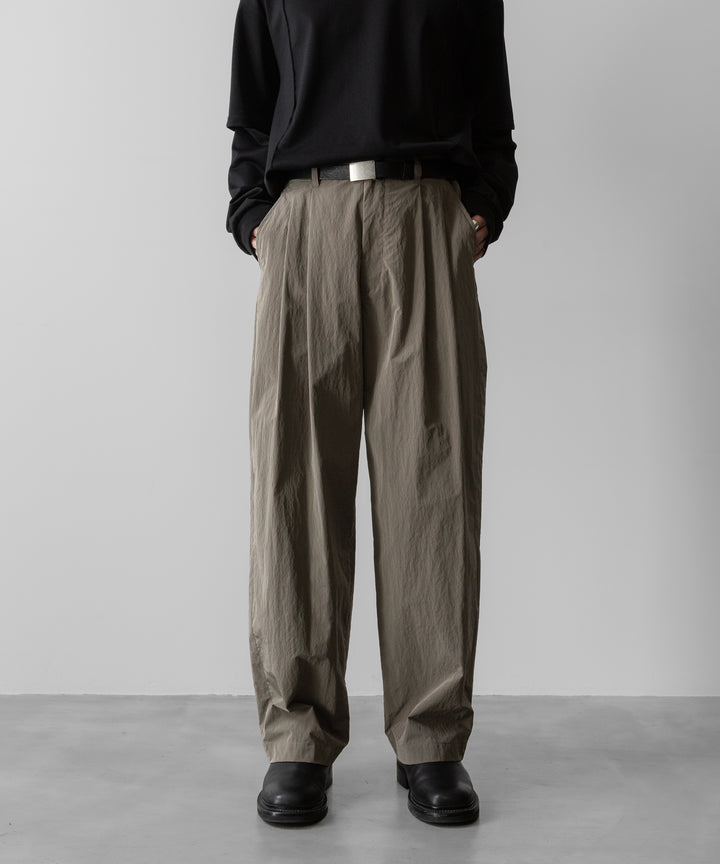 ssstein(シュタイン)のWINDPROOF NYLON WIDE EASY TROUSERS - TAUPEの公式通販サイトsession福岡セレクトショップ