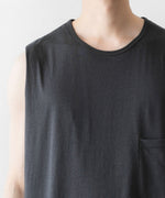 画像をギャラリービューアに読み込む, phebus フィーバスのCOTTN JERSEY SLEEVELESS SHIRT CHARCOAL 公式通販サイトsession福岡セレクトショップ
