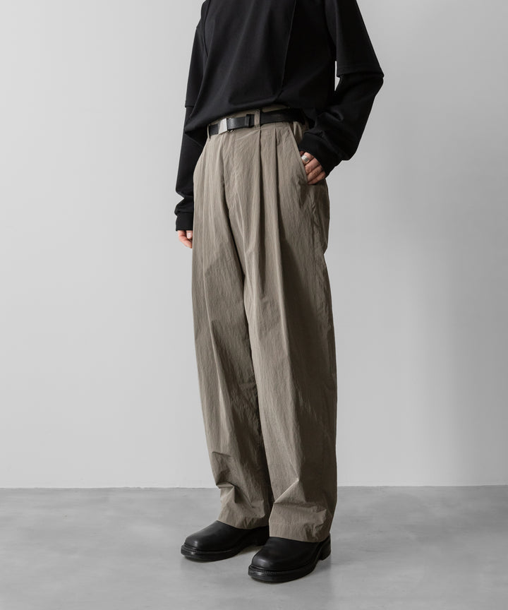 ssstein(シュタイン)のWINDPROOF NYLON WIDE EASY TROUSERS - TAUPEの公式通販サイトsession福岡セレクトショップ