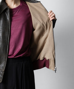 ANTHEM A / アンセムエー】CRACK TERRY BLOUSON - BROWN | 公式通販