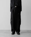 【ssstein】W/R/SI DOUBLE WEAVE CARGO POCKET TROUSERS - BLACK