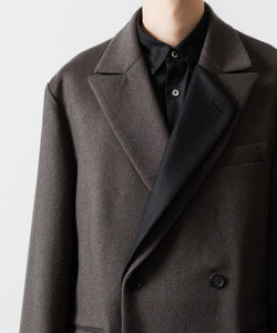 ssstein / シュタイン】OVERSIZED DOUBLE LAPELED JACKET - GREY KHAKI