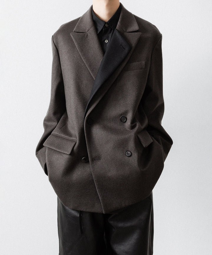 ssstein-シュタインのOVERSIZED DOUBLE LAPELED JACKETのGREY KHAKI公式通販サイトはsession福岡せれくとセレクトショップ